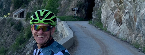 Darrin with the group, Ride Across the Alps cycling challenge 2019.